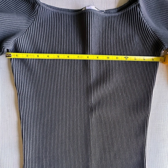 NEW GOOD AMERICAN WOMENS DRESS Gray Ribbed Knit XL - Picture 5 of 8